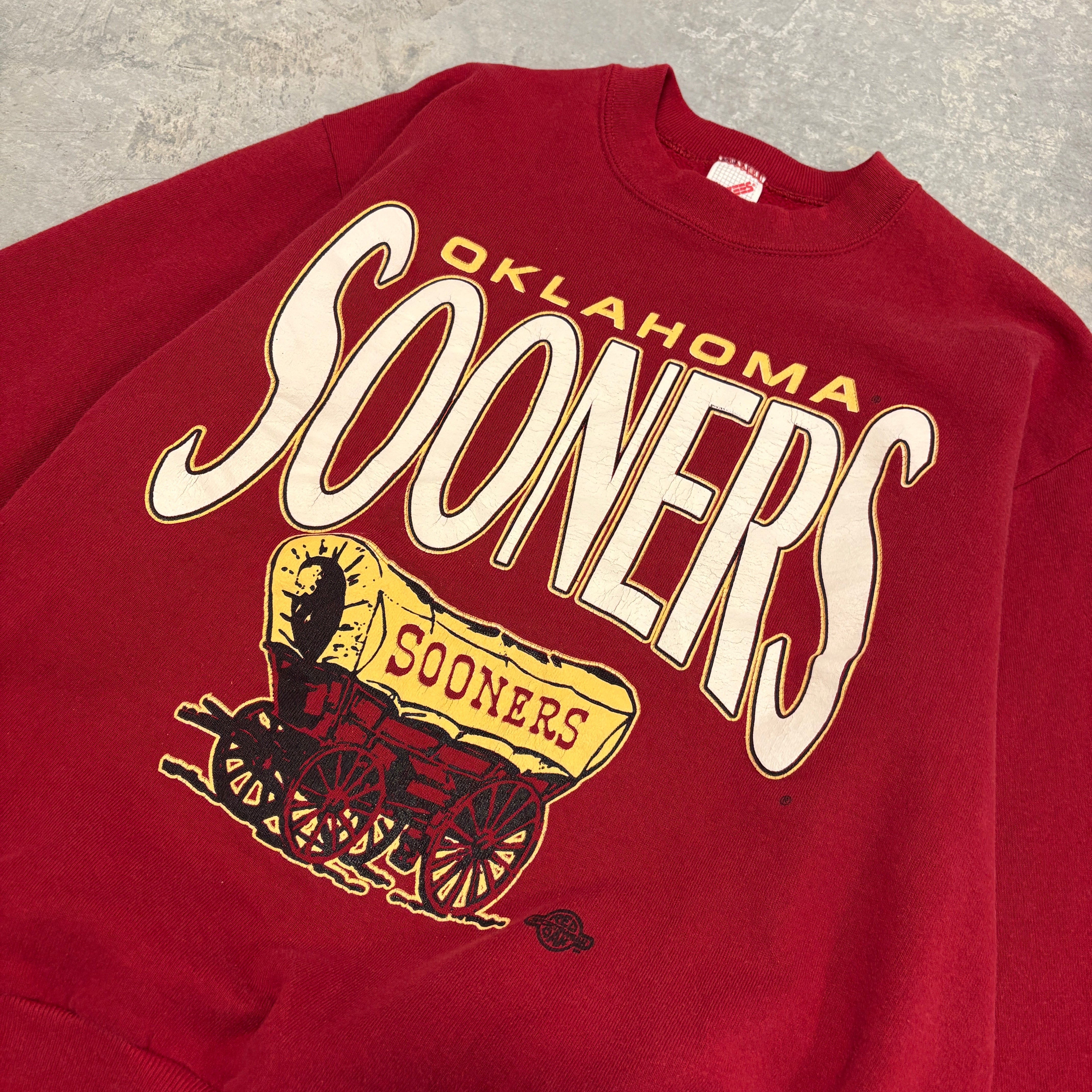 Vintage Burgundy Sooners Crewneck - S