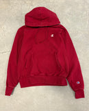 VINTAGE MAROON REVERSE WEAVE CHAMPION HOODIE - M