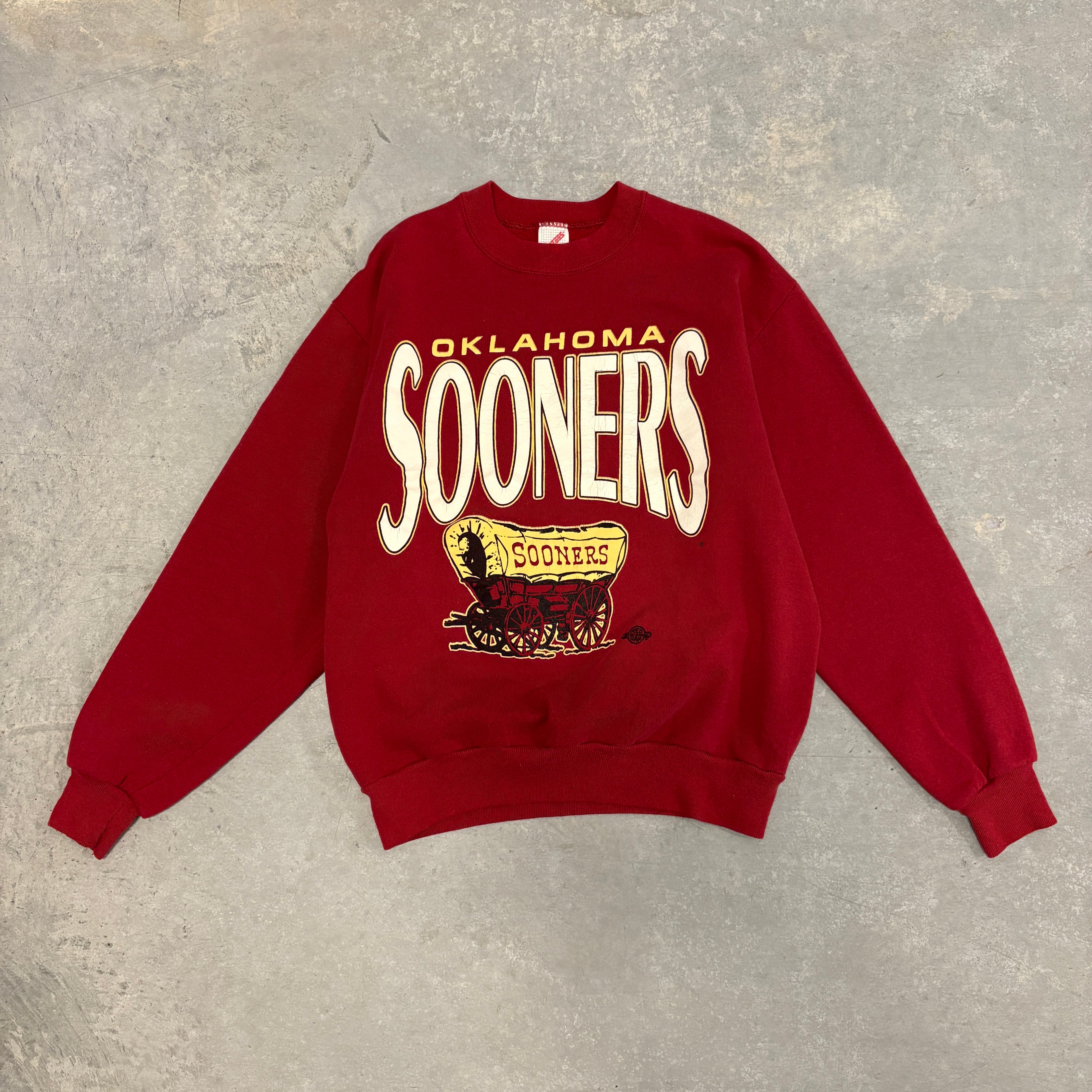 Vintage Burgundy Sooners Crewneck - S