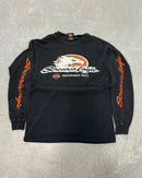 VINTAGE BLACK HARLEY DAVIDSON LONG SLEEVE SHIRT - S