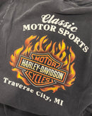 VINTAGE BLACK HARLEY DAVIDSON LONG SLEEVE SHIRT - S