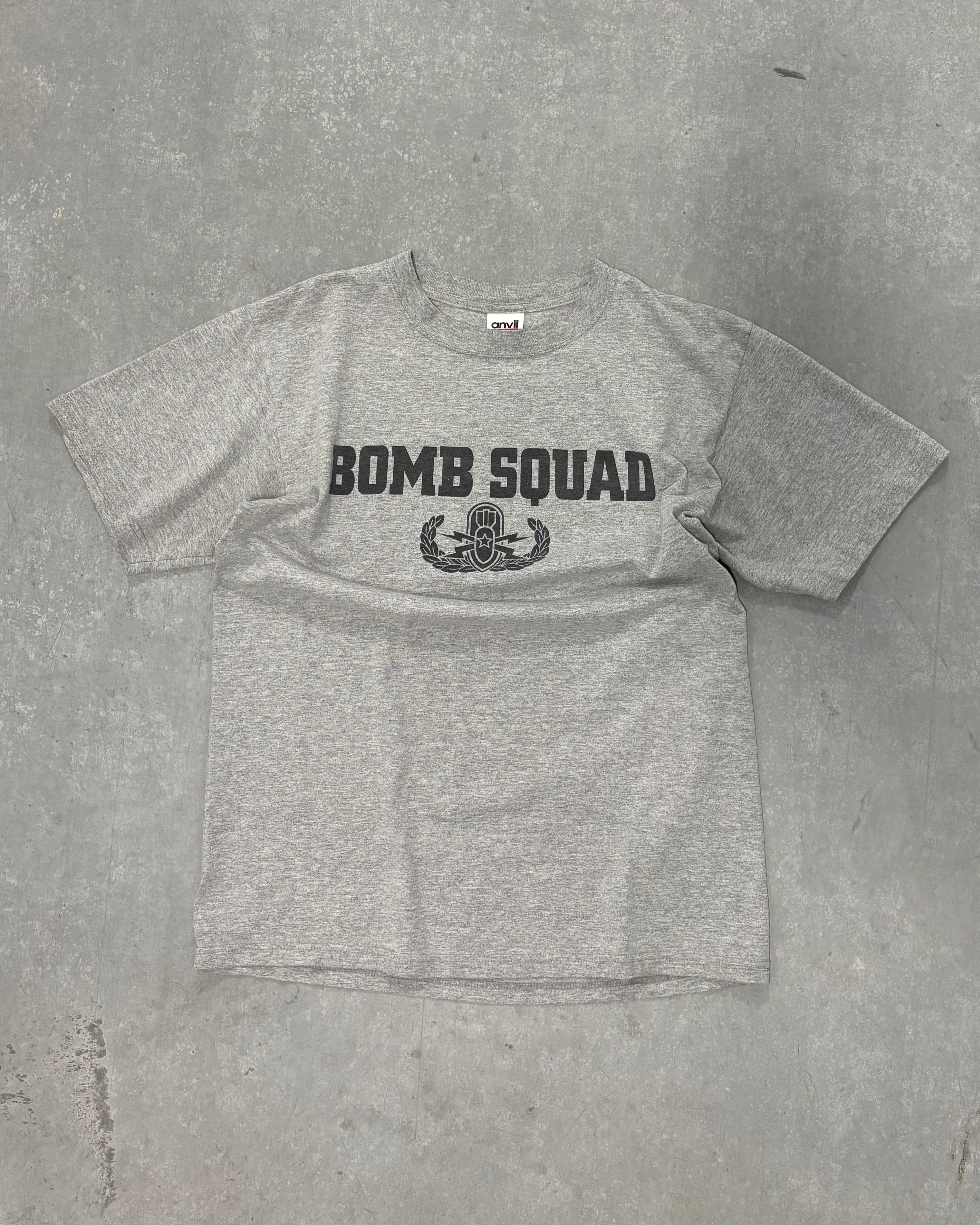 VINTAGE HEATHER GRAY BOMB SQUAD TEE - S