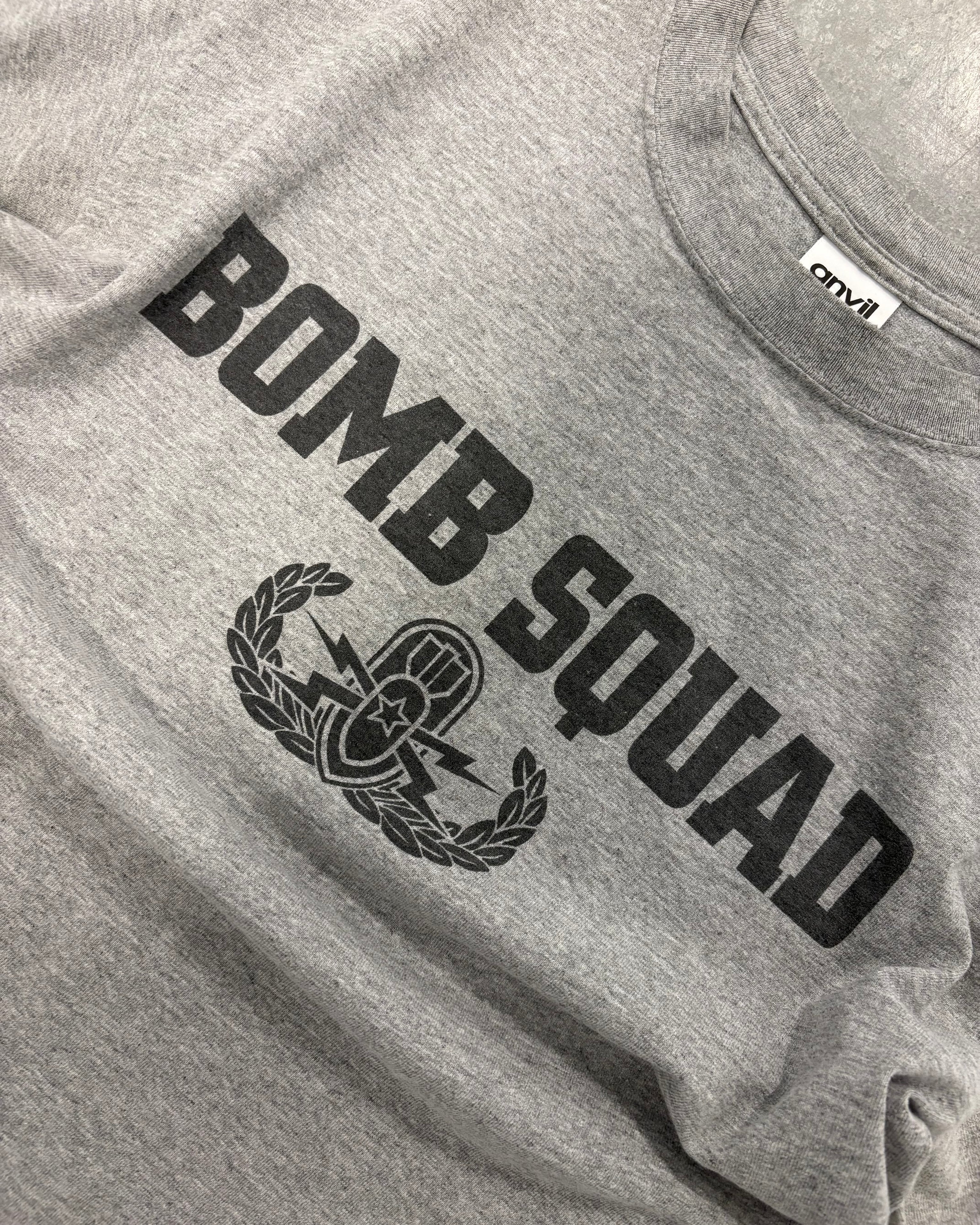 VINTAGE HEATHER GRAY BOMB SQUAD TEE - S