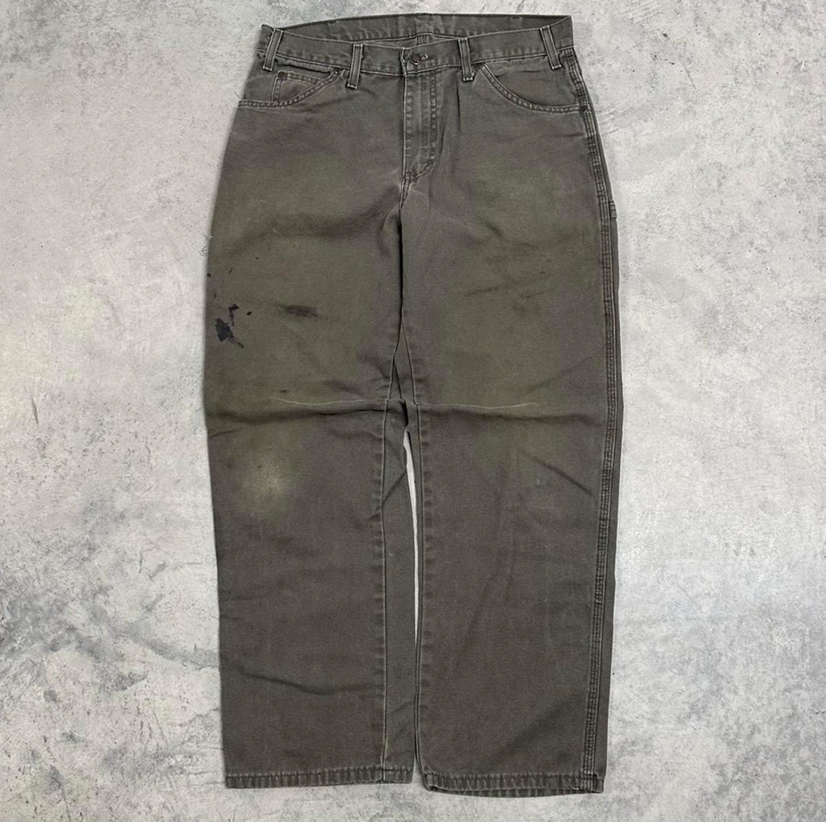 VINTAGE GREEN DICKIES CARPENTER PANTS - 33