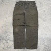 VINTAGE GREEN DICKIES CARPENTER PANTS - 33