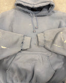 VINTAGE THRASHED BLUE HOODIE - L