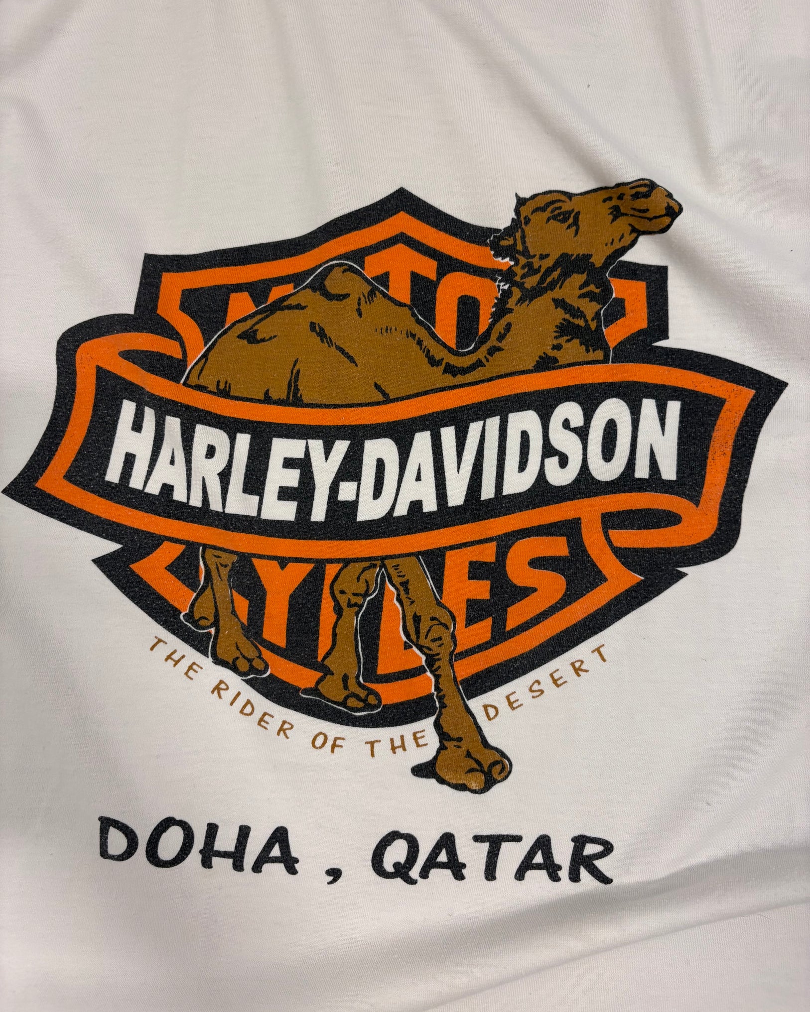 VINTAGE WHITE HARLEY DAVIDSON TEE - XL