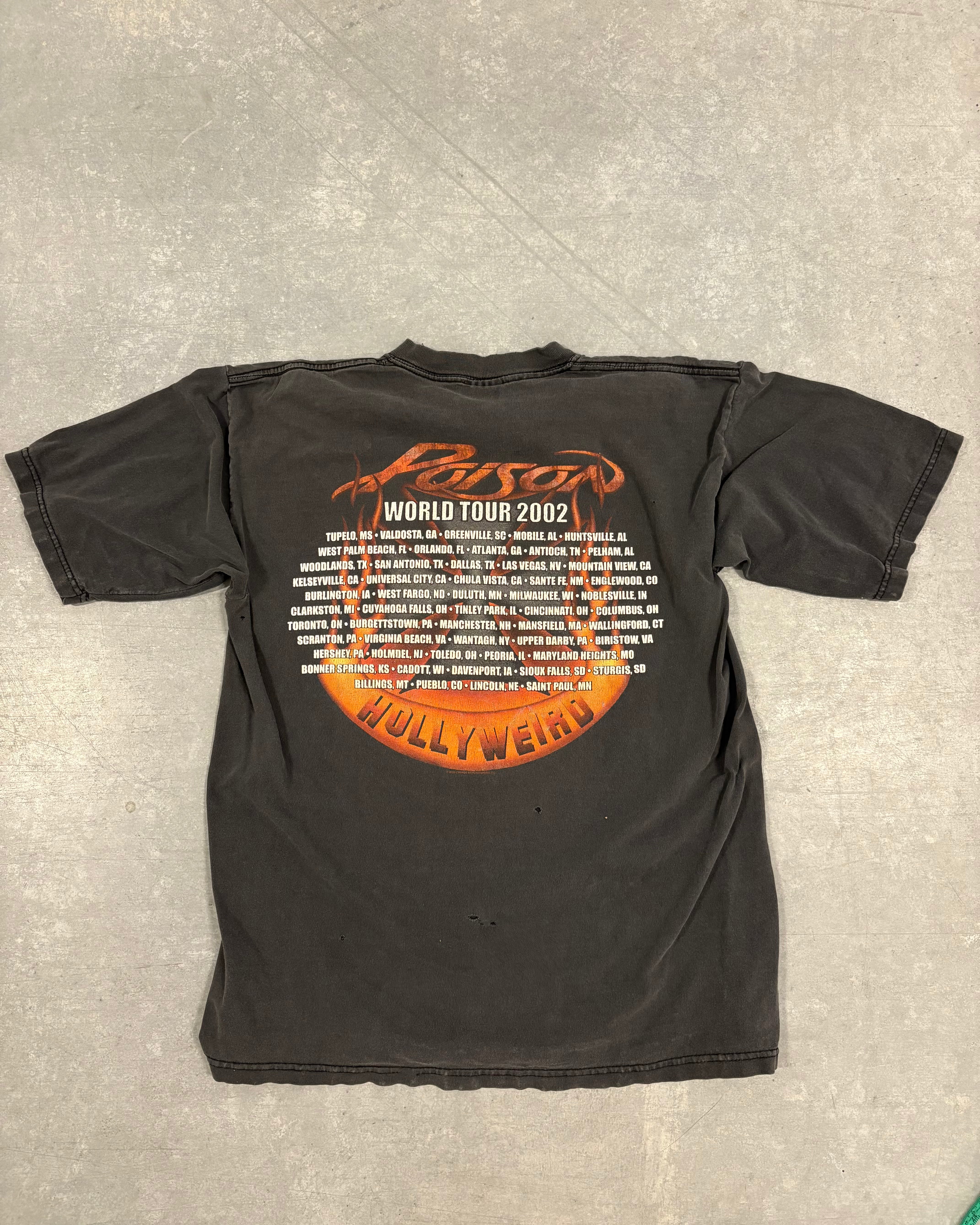 VINTAGE GRAY POISON BAND TEE - S