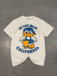 VINTAGE WHITE "IM THE BOSS" TEE - S