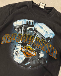 Black Harley Davidson "Size Does Matter" Tee - XS