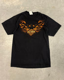 Black Harley Davidson Flame Mask Tee - XS