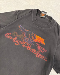 Faded Black Harley Davidson Running Free Tee - S