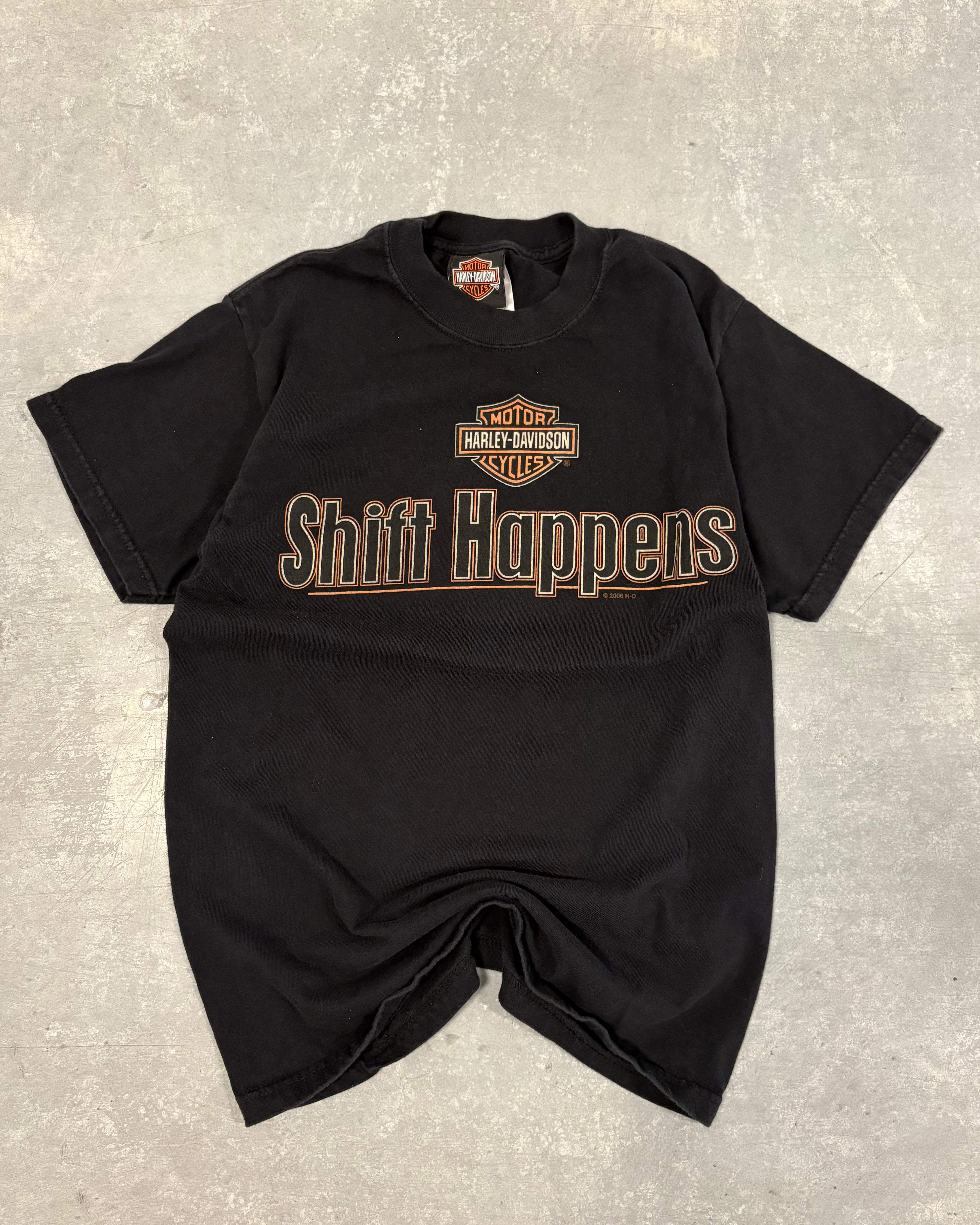 Black Harley Davidson "Shift Happens" Tee - S