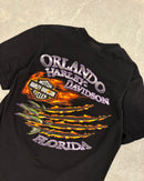 Black Harley Davidson Crocodile Tee - S