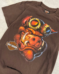 Brown Harley Davidson Boar Tee - S