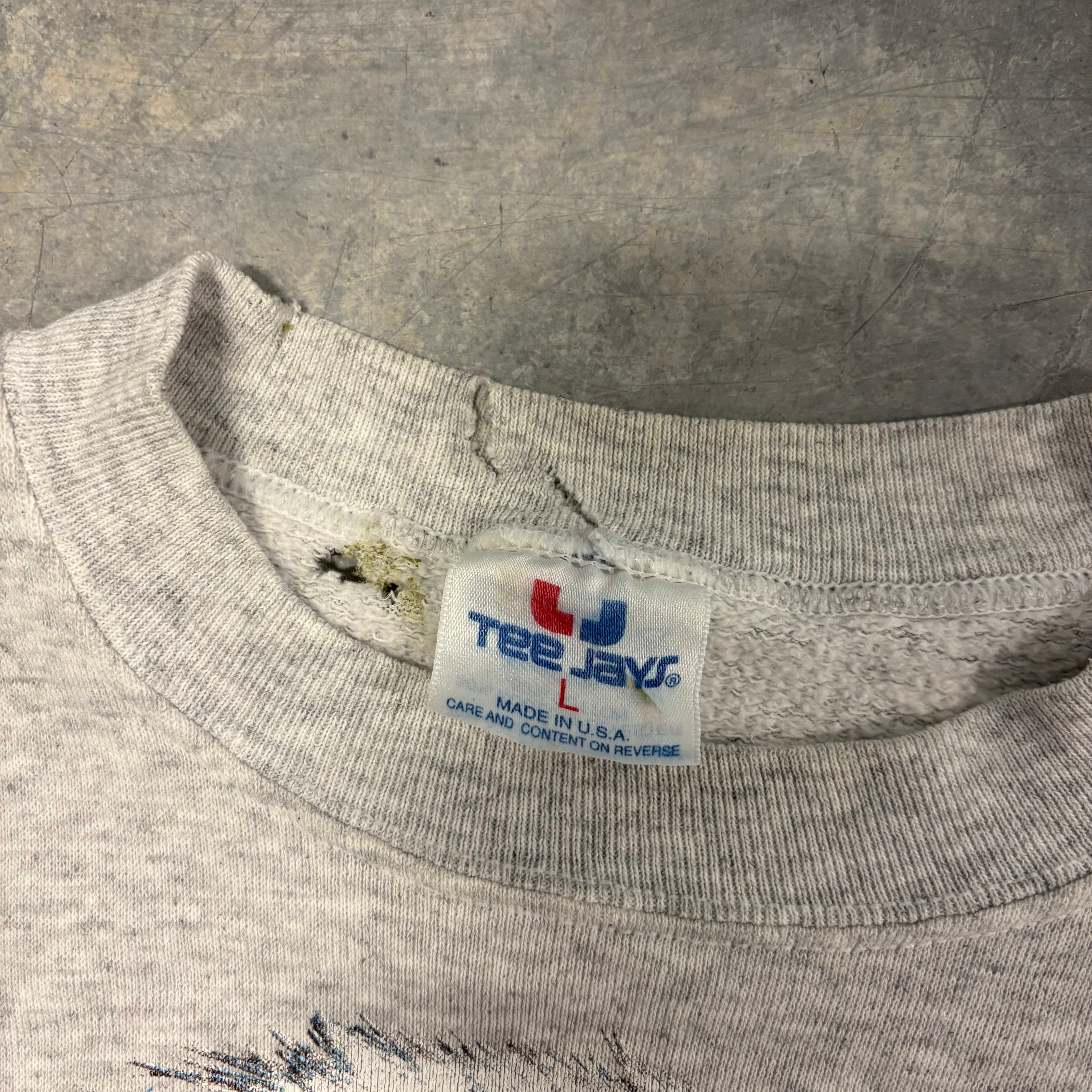 Vintage Heather Gray Eagle Crewneck - L