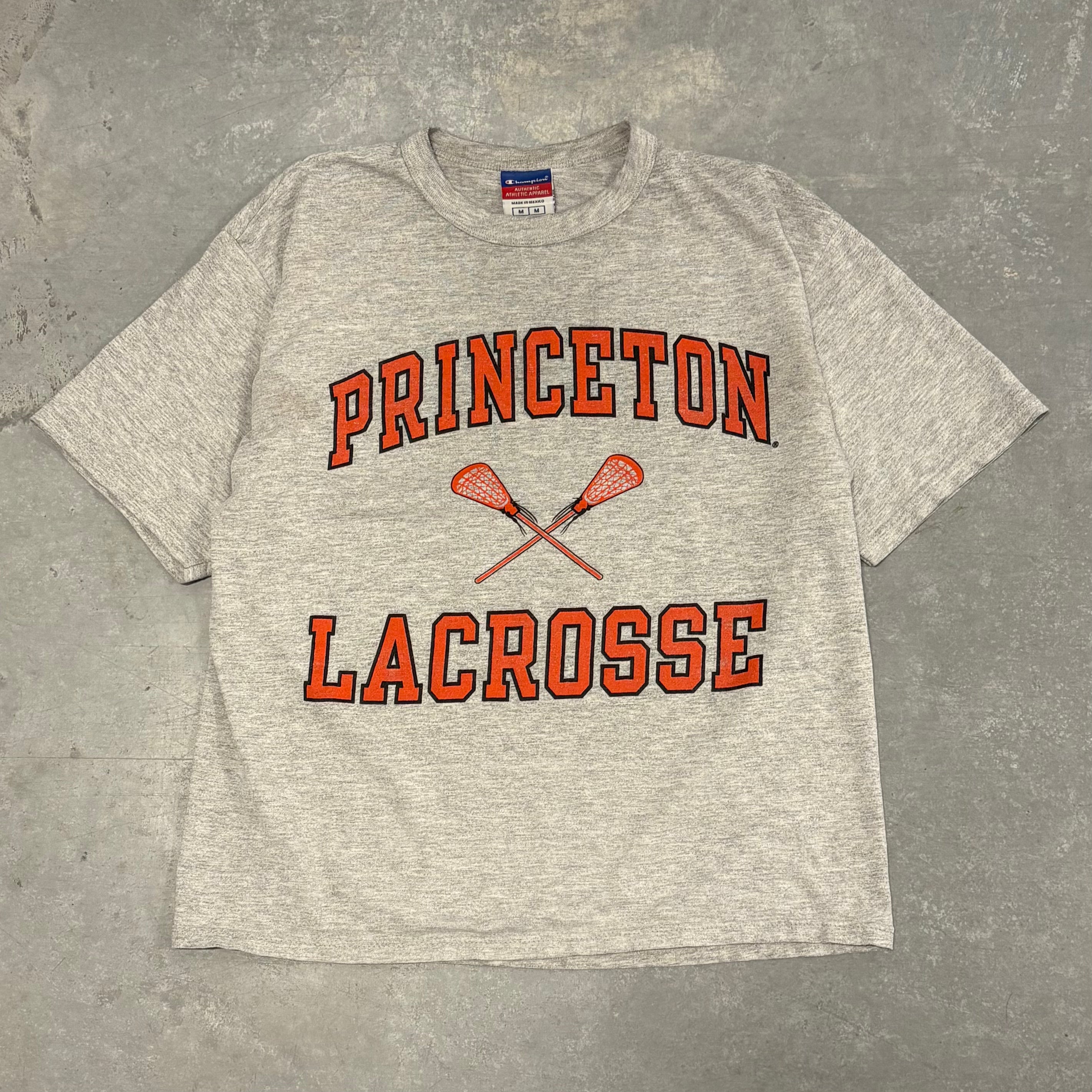 Vintage Heather Gray Princeton Lacrosse T-Shirt -M