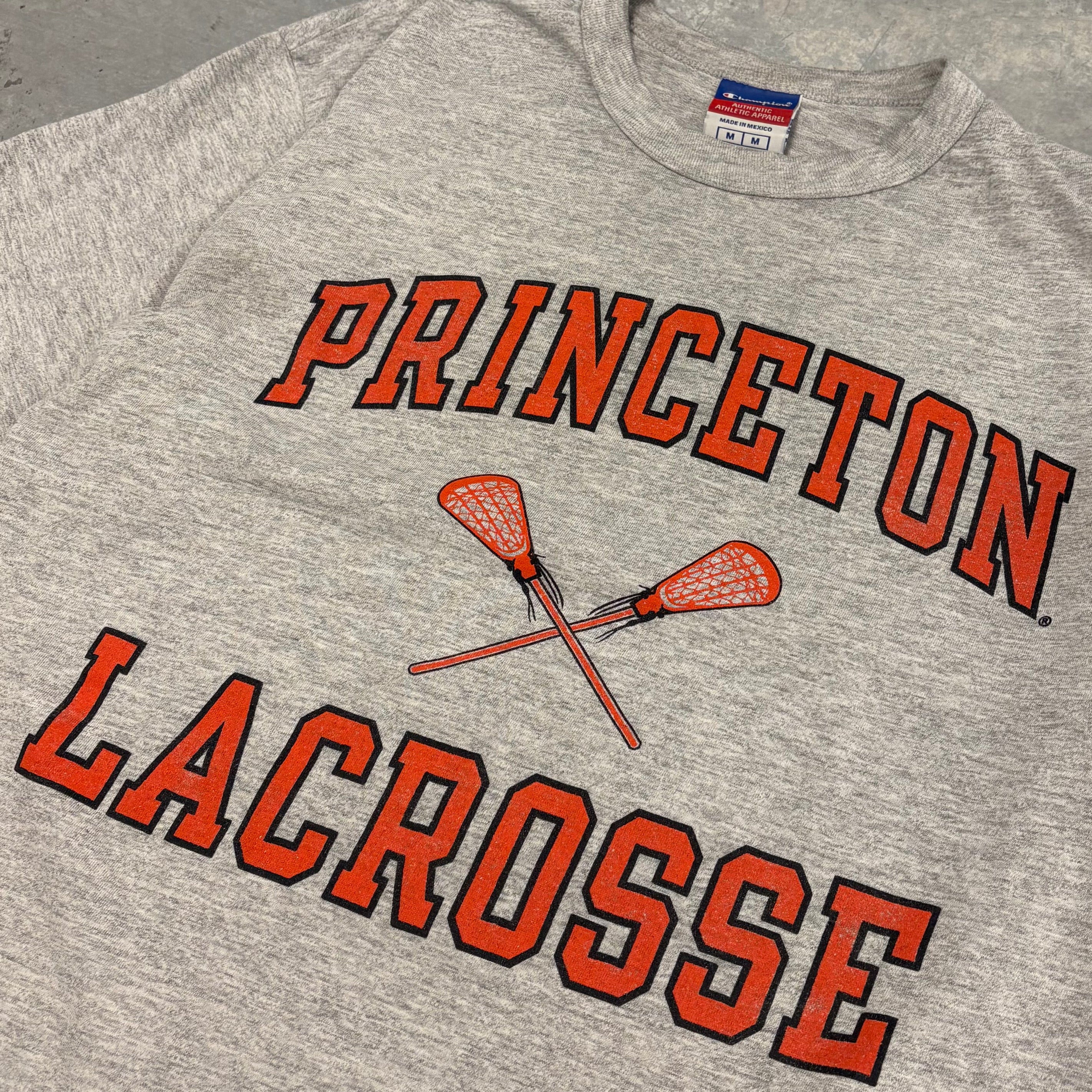 Vintage Heather Gray Princeton Lacrosse T-Shirt -M