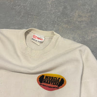 Vintage White Muscle Masters Crewneck - S