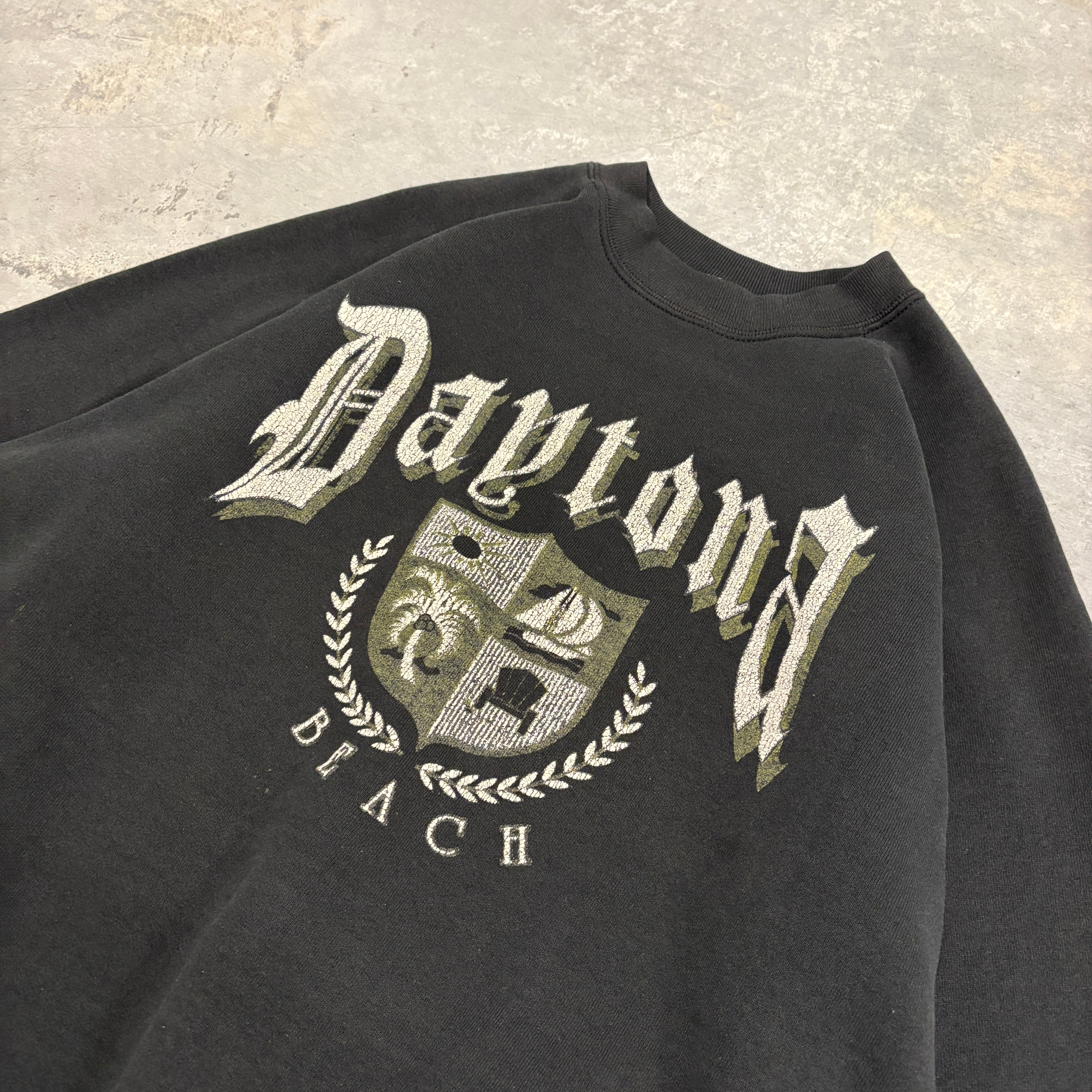 Vintage Faded Black Daytona Crewneck - S