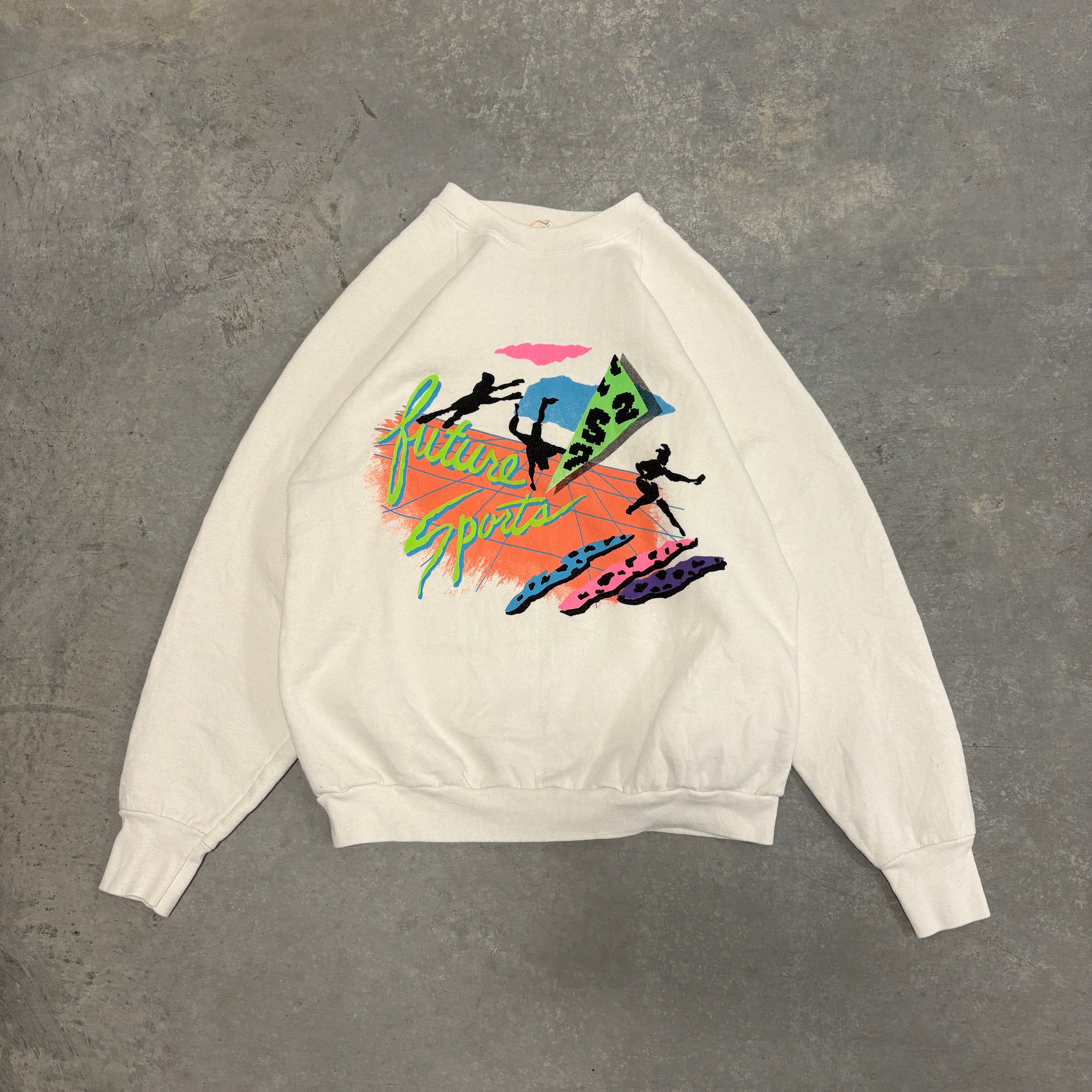 Vintage White Future Sports Crewneck - S