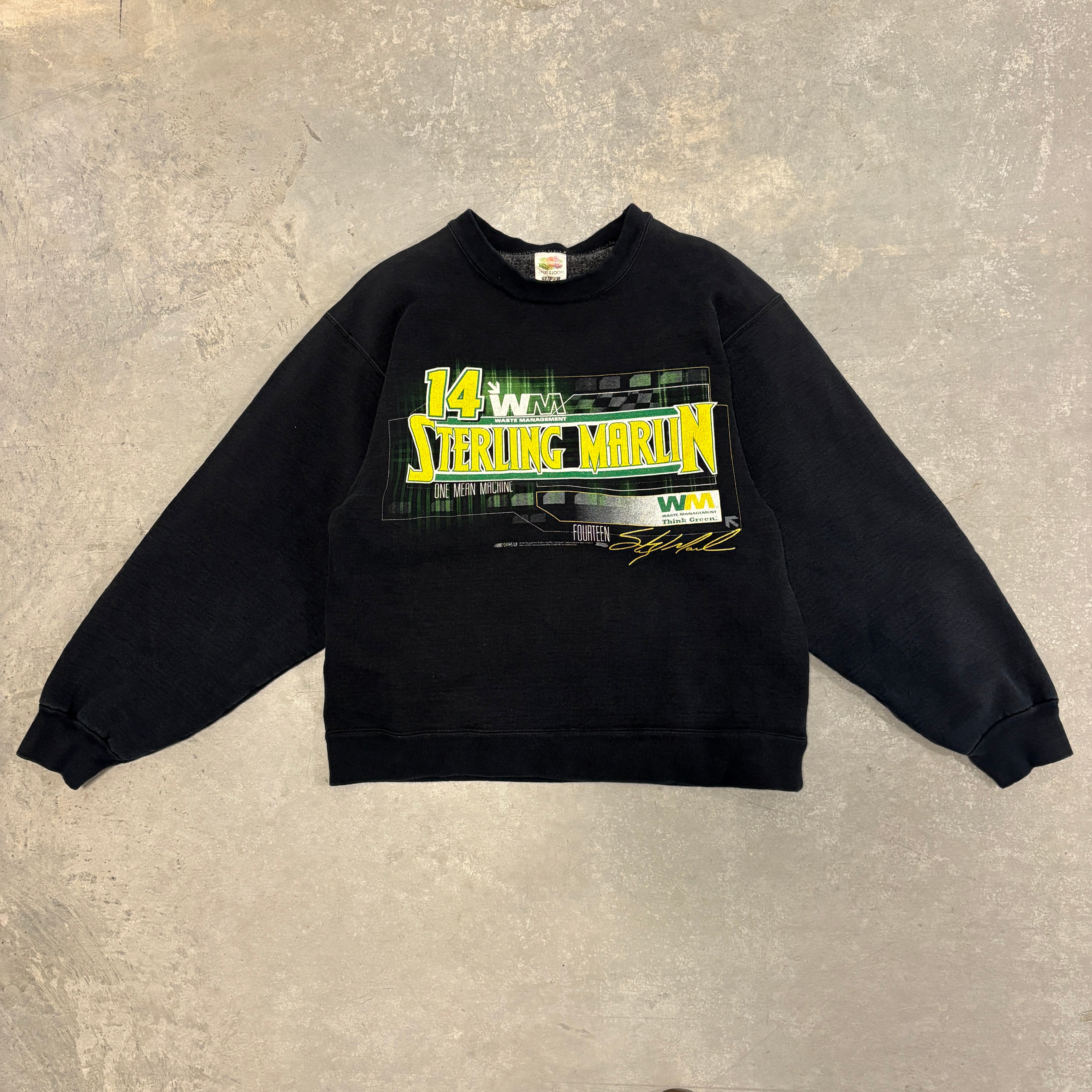 Vintage Black Waste Management Crewneck - S